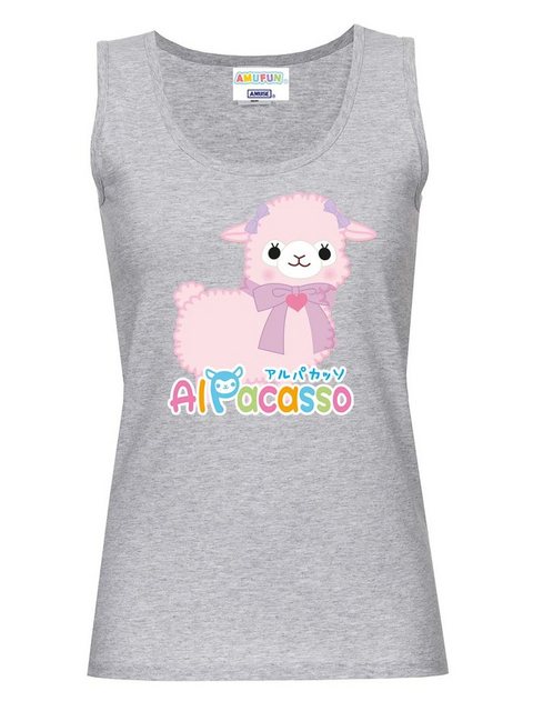 Amufun Alpacasso Damen Tanktop grau meliert günstig online kaufen