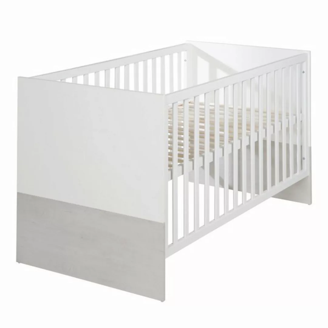 roba® Babybett Julia, Gitterbett aus Holz, weiß, höhenverstellbar, umbaubar günstig online kaufen