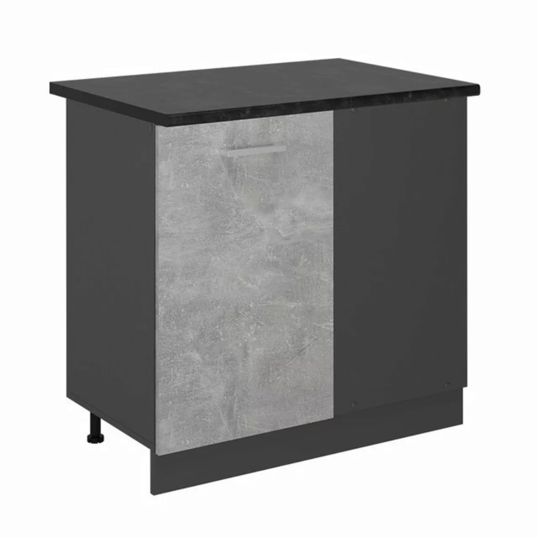 Vicco Eckunterschrank R-Line, Beton/Anthrazit, 86 cm, AP Anthrazit günstig online kaufen