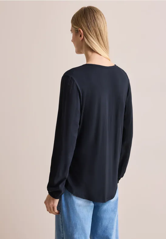 Bluse in Unifarbe günstig online kaufen