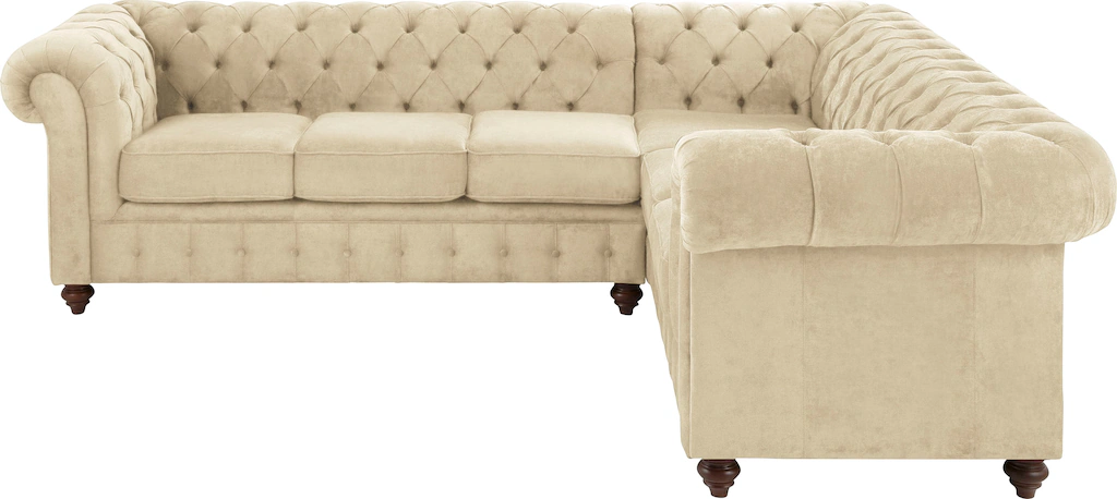 Home affaire Chesterfield-Sofa "Duc Ecksofa L-Form", hochwertige Knopfheftu günstig online kaufen