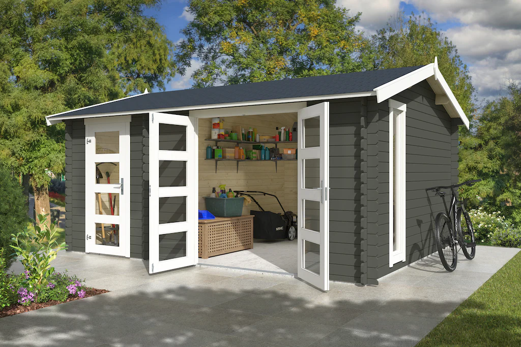 Nordic Holz Gartenhaus "2-Raum Haus Carroz" günstig online kaufen