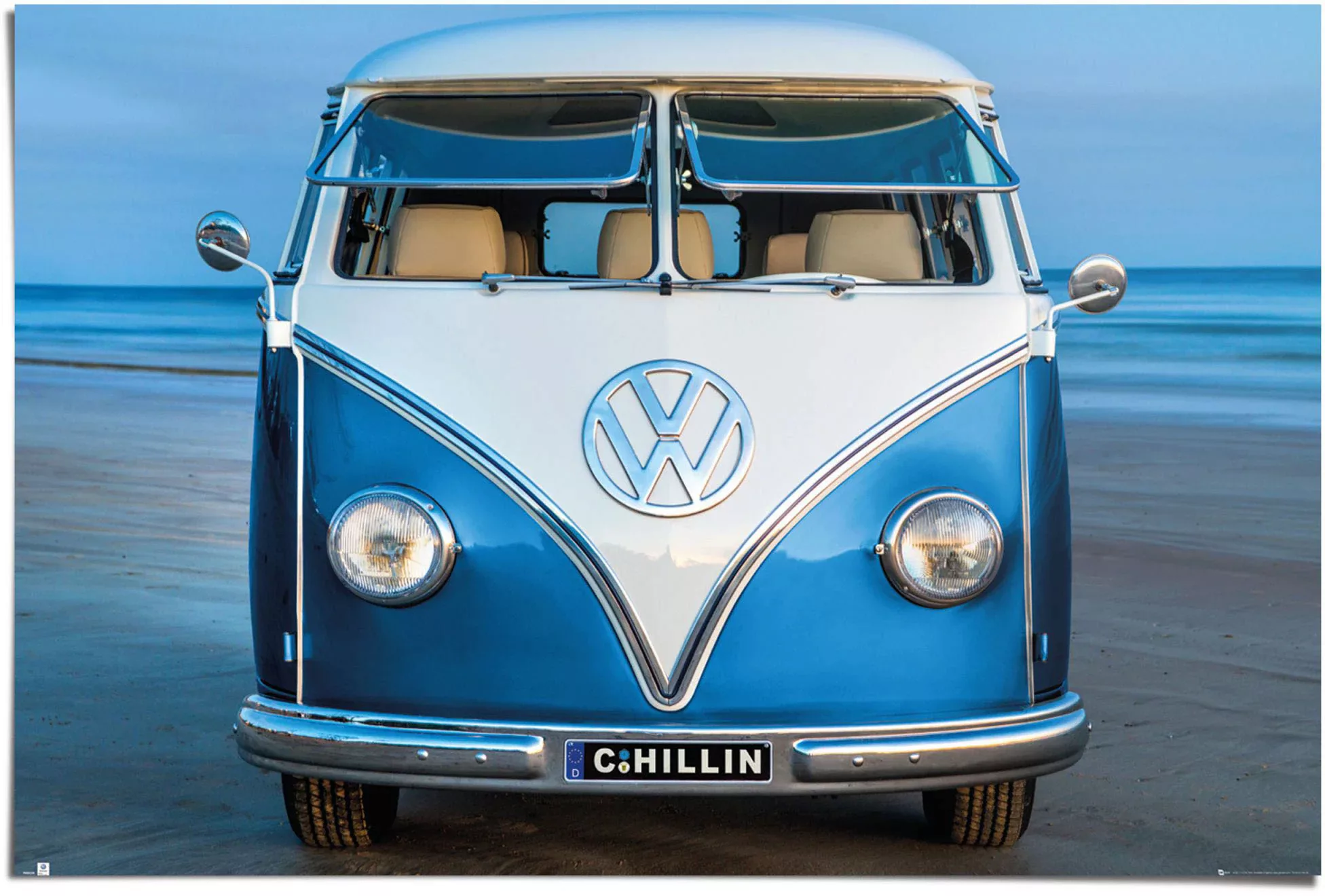 Reinders Poster "Volkswagen Bulli blau Brendan Ray", (1 St.) günstig online kaufen