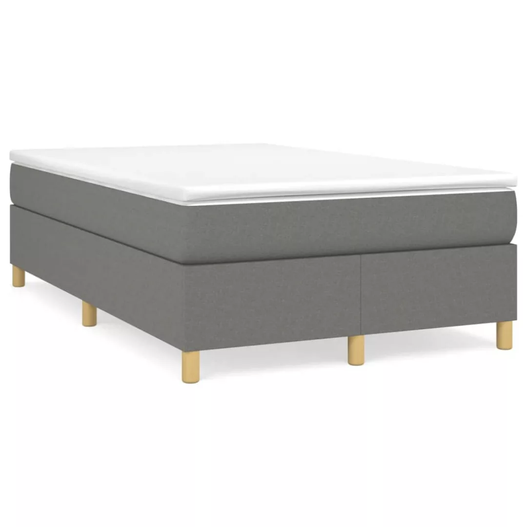 Vidaxl Boxspringbett Dunkelgrau 120x200 Cm Stoff günstig online kaufen