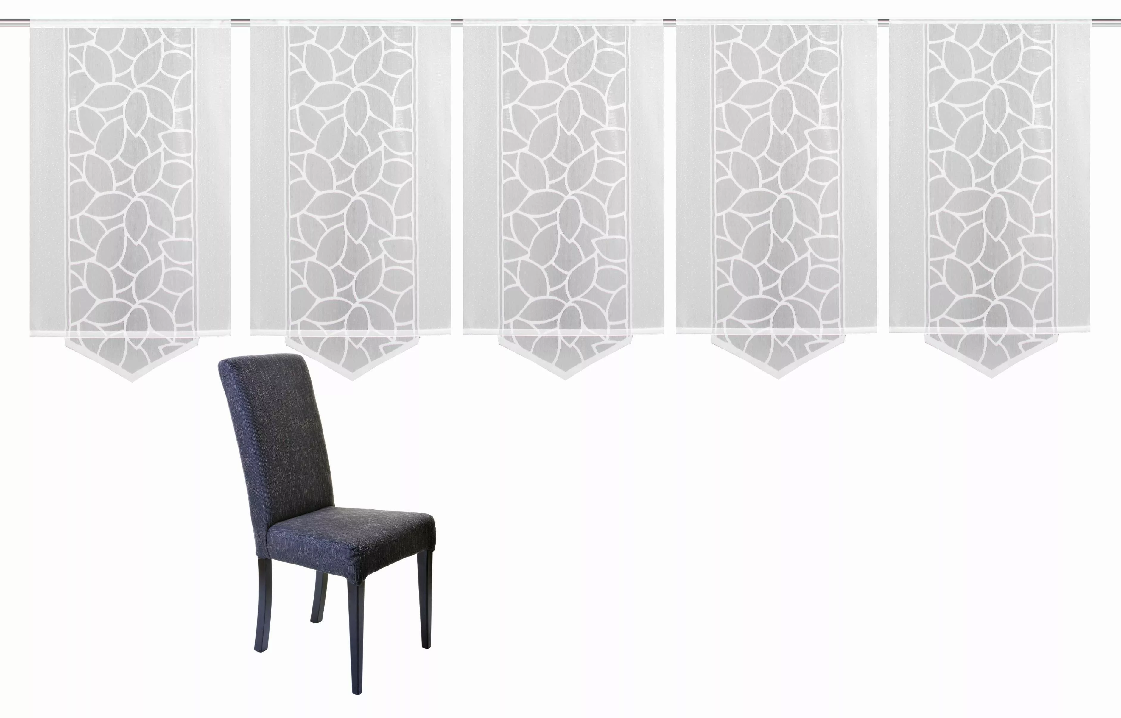 HOME WOHNIDEEN Schiebegardine »JENNA«, (5 St.), Schiebevorhang Jacquard Set günstig online kaufen