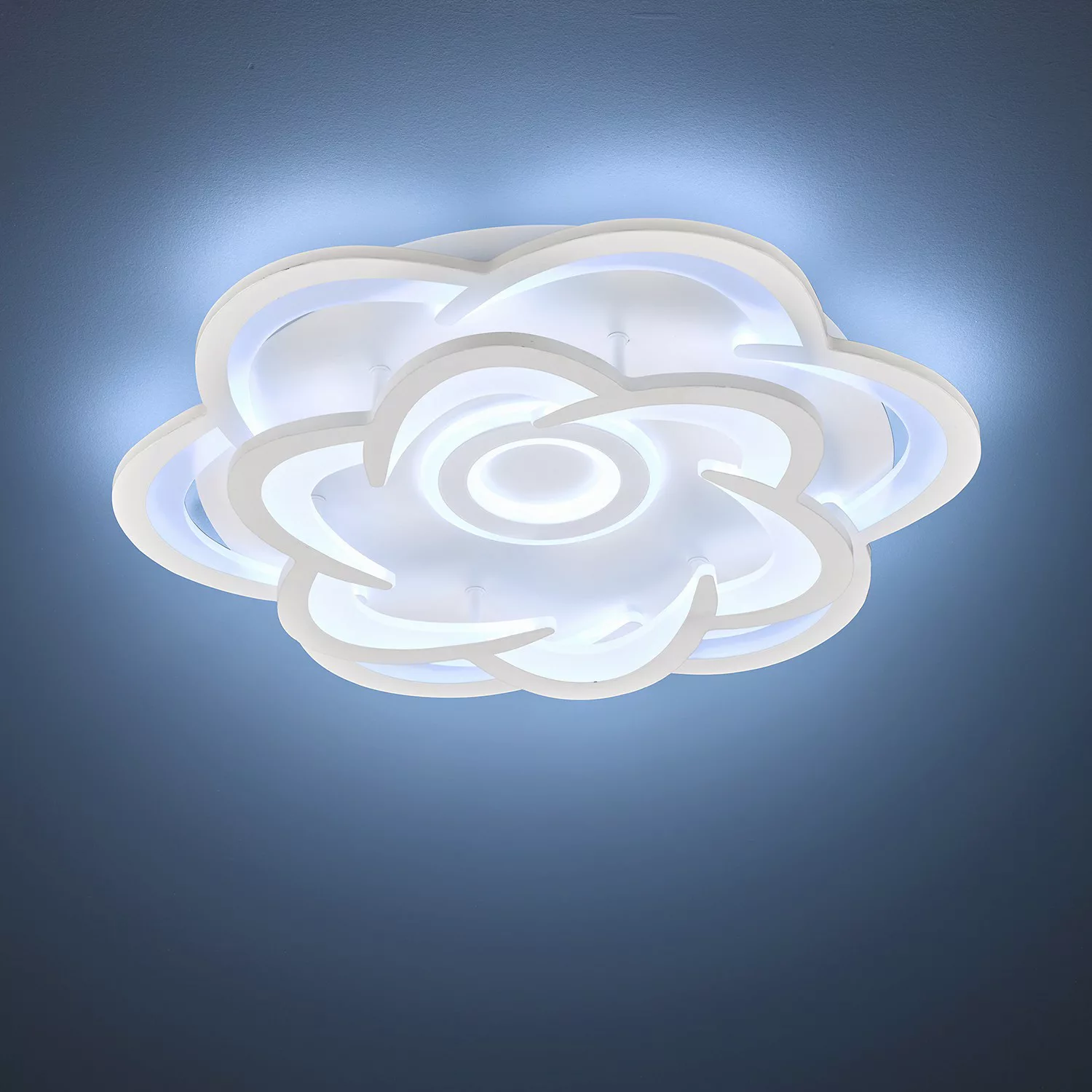 Wofi LED-Deckenleuchte, Weiß `Blume´ - weiß - 8 cm - Lampen & Leuchten > In günstig online kaufen