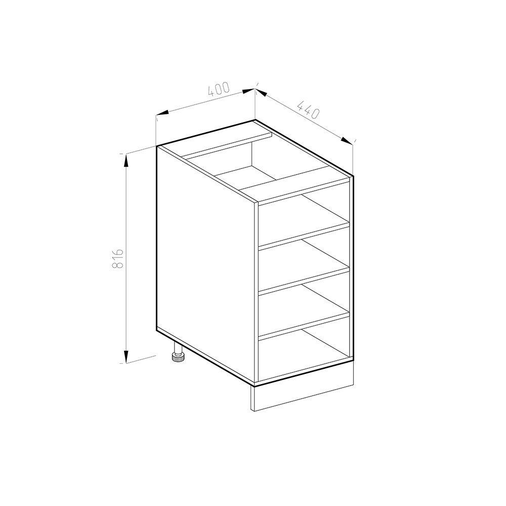 Vicco Unterschrank R-Line, Anthrazit/Anthrazit, 40 cm günstig online kaufen
