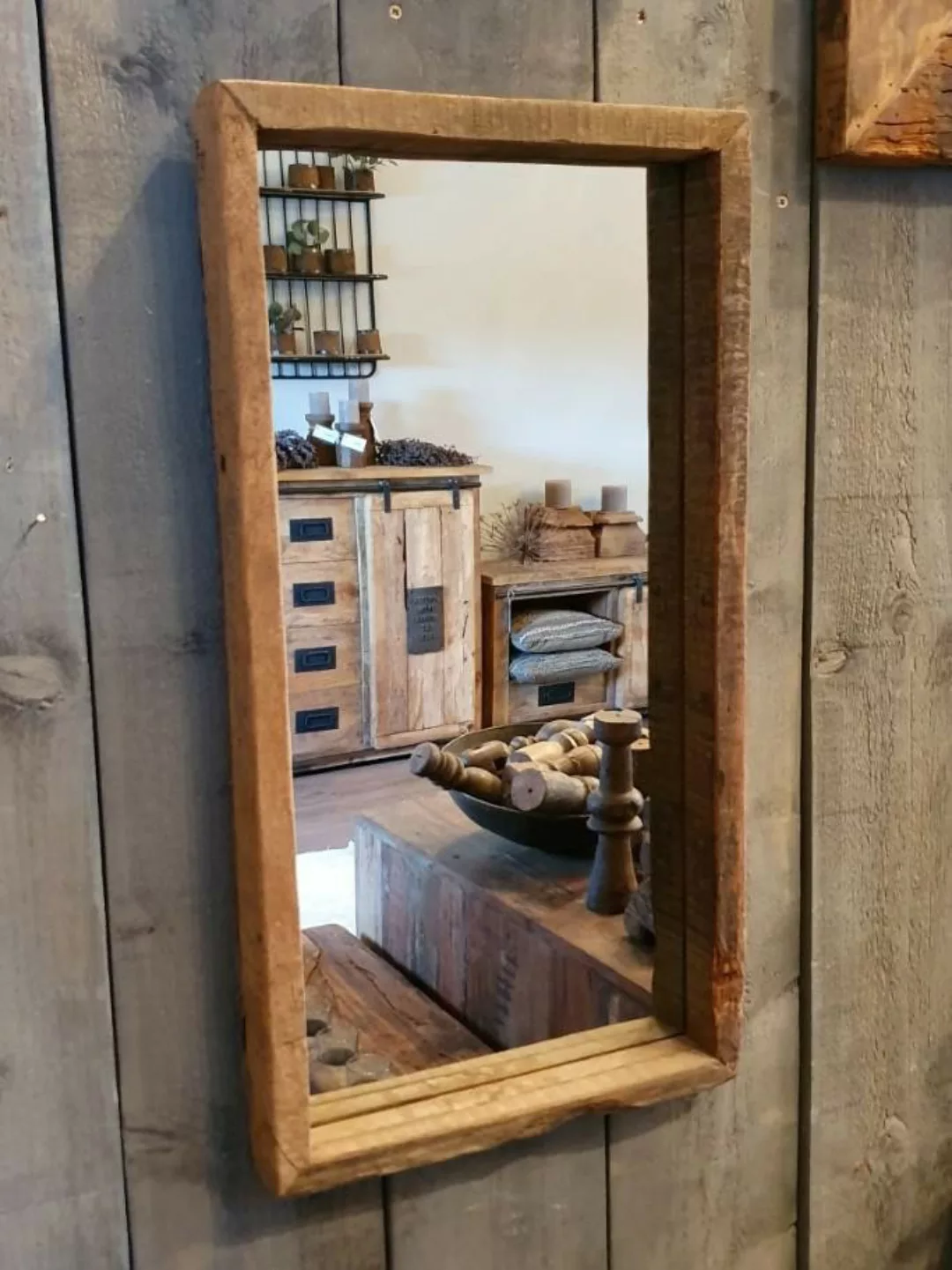 Spiegel Wandspiegel Treibholz Natur Holz Rustikal Flur Diele günstig online kaufen