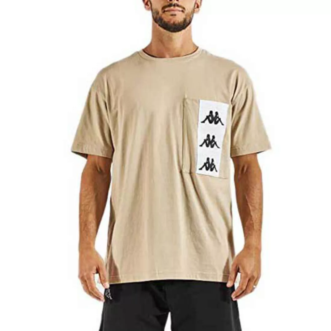 Kappa Ewan Kurzärmeliges T-shirt XS Beige Sand/White günstig online kaufen