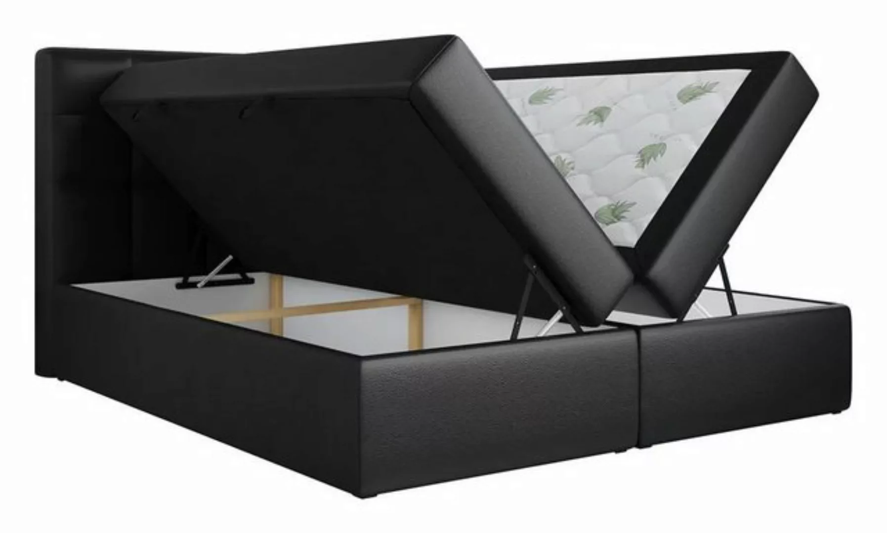DB-Möbel Boxspringbett Doppelbett Polsterbett Kunstlederbett mit Bettkasten günstig online kaufen