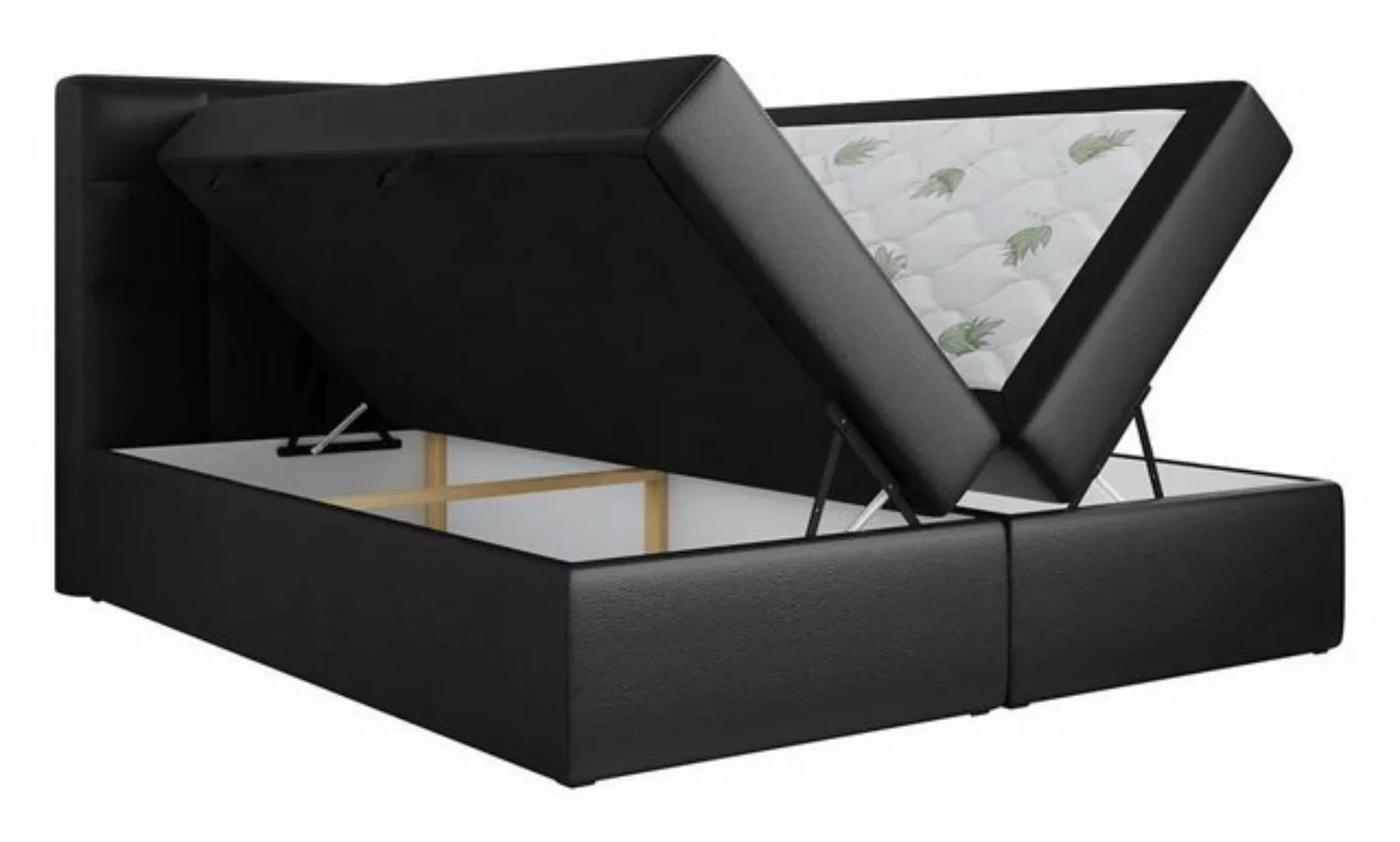 DB-Möbel Boxspringbett Doppelbett Kunstlederbett mit Bettkasten VillaHaus 1 günstig online kaufen