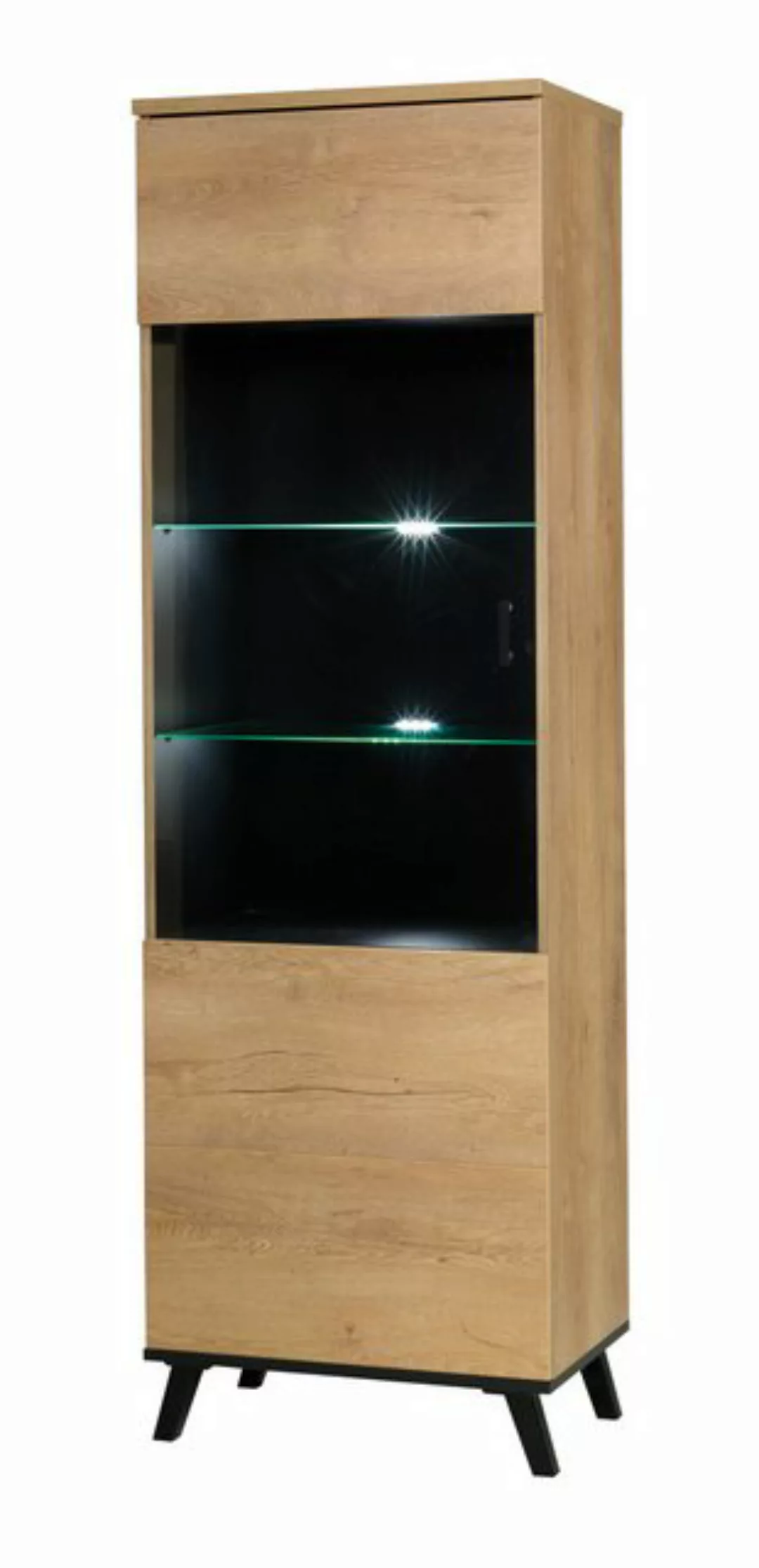 Beautysofa Vitrine Moderne elegante hohe LED-Beleuchtung Jenny 02 (Farbe: e günstig online kaufen