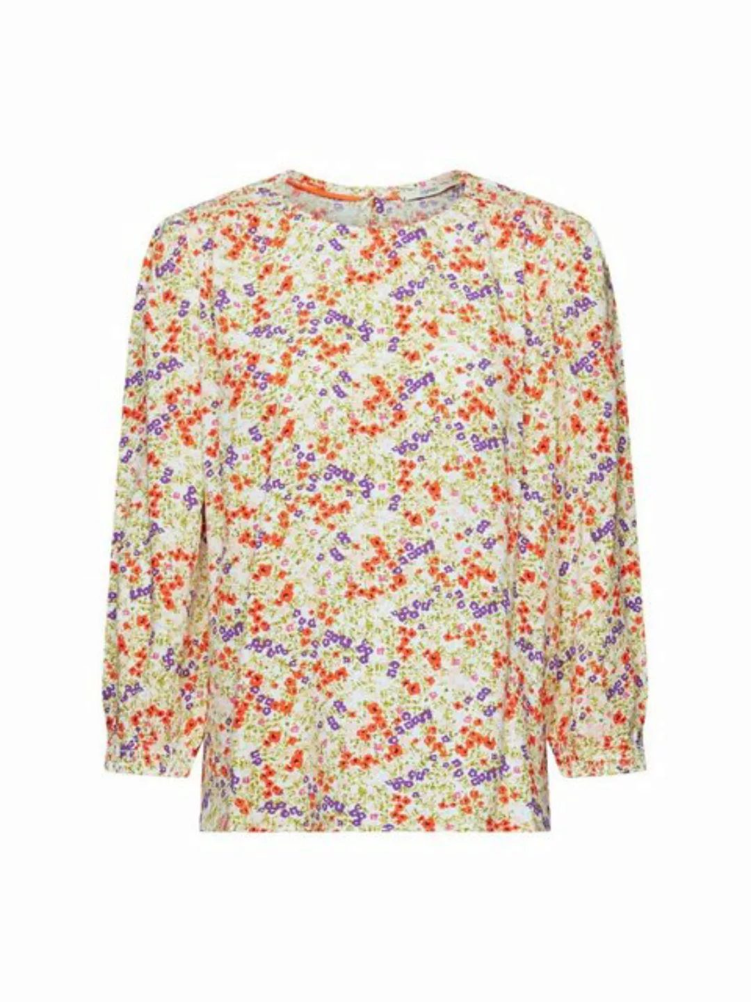 Esprit Blusentop Florale Bluse mit 3/4-Ärmeln günstig online kaufen