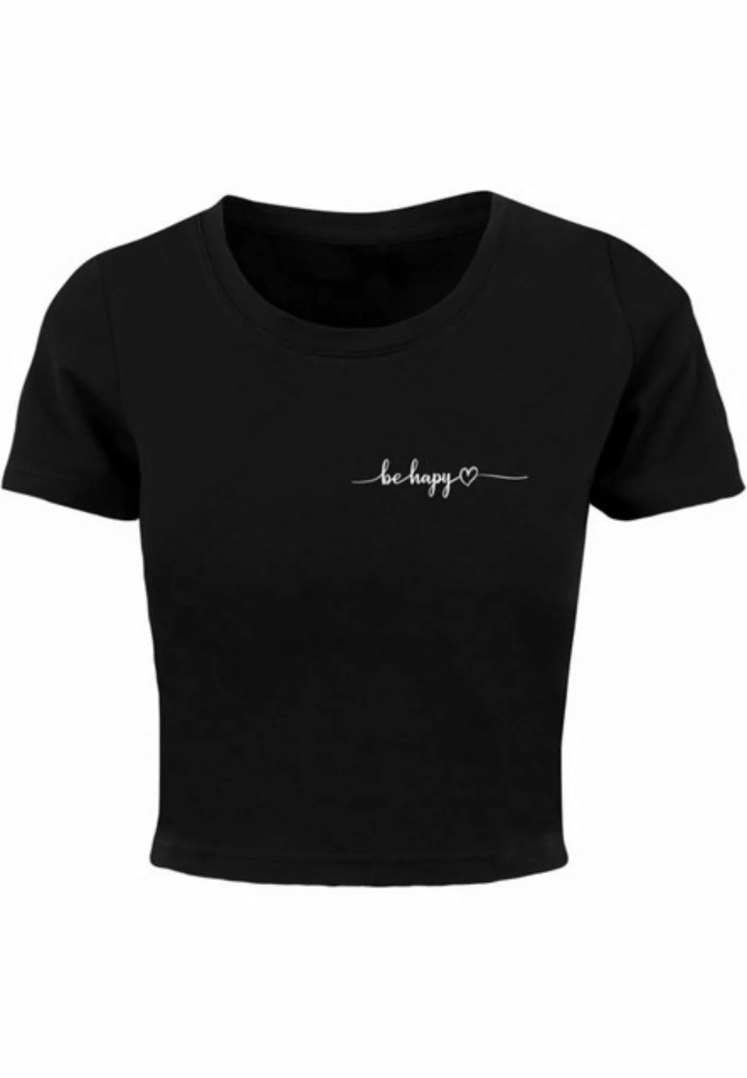 Merchcode T-Shirt Merchcode Damen Ladies Be Happy Cropped Tee (1-tlg) günstig online kaufen