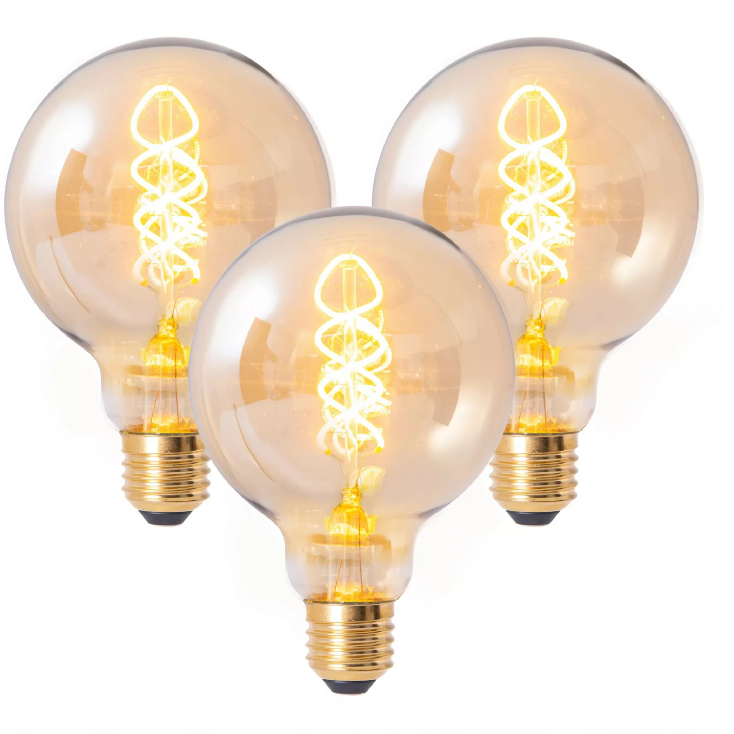 Näve LED-Leuchtmittel E27 Glühlampenform 4 W 180 lm 3er Set 13,8 x 95 cm (H günstig online kaufen