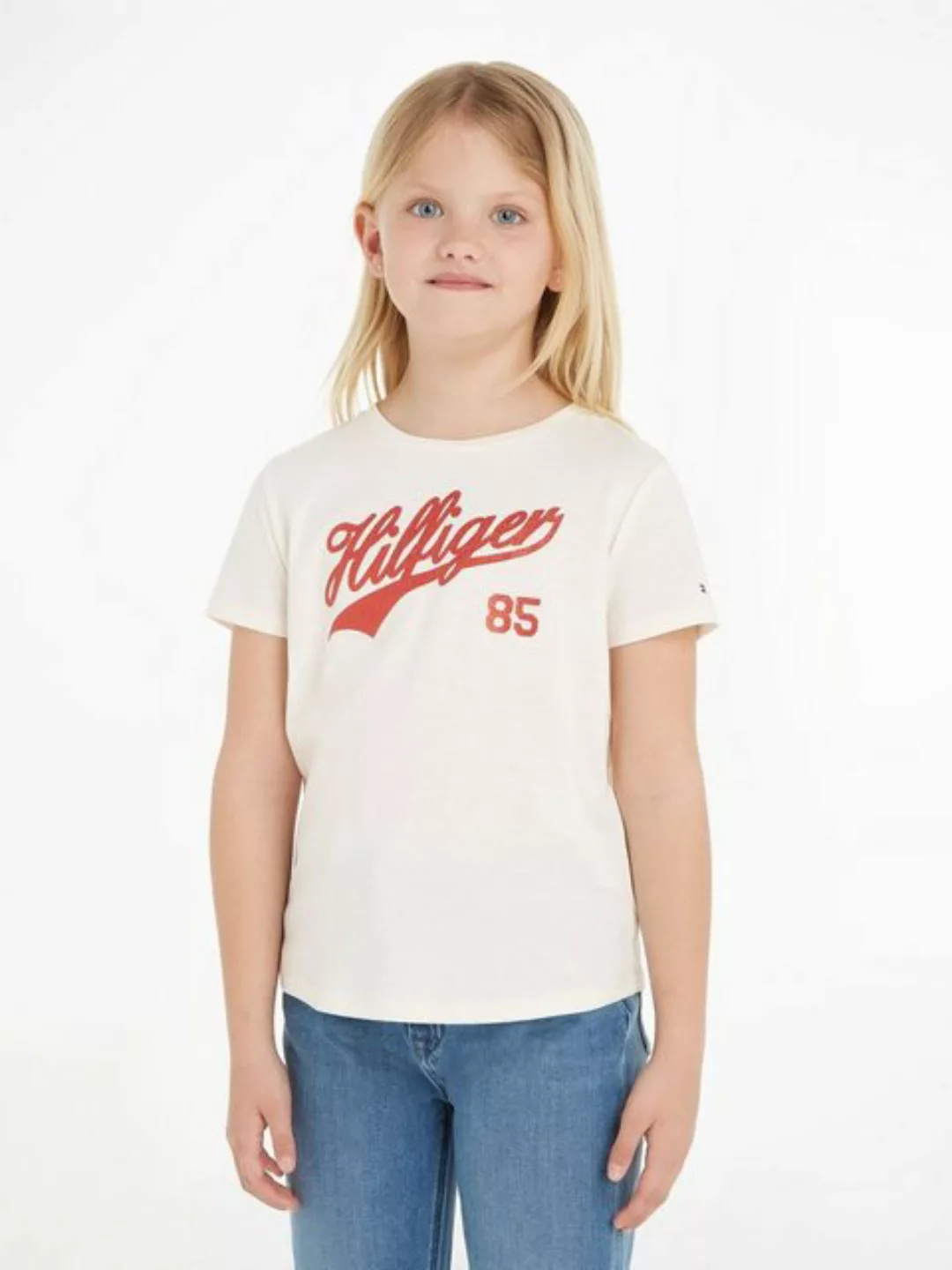 Tommy Hilfiger T-Shirt HILFIGER SCRIPT TEE S/S mit Hilfiger Logo-Print günstig online kaufen