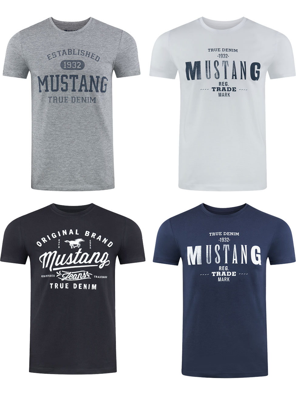 T-Shirt - 4er Pack Mustang Herren T-Shirt günstig online kaufen