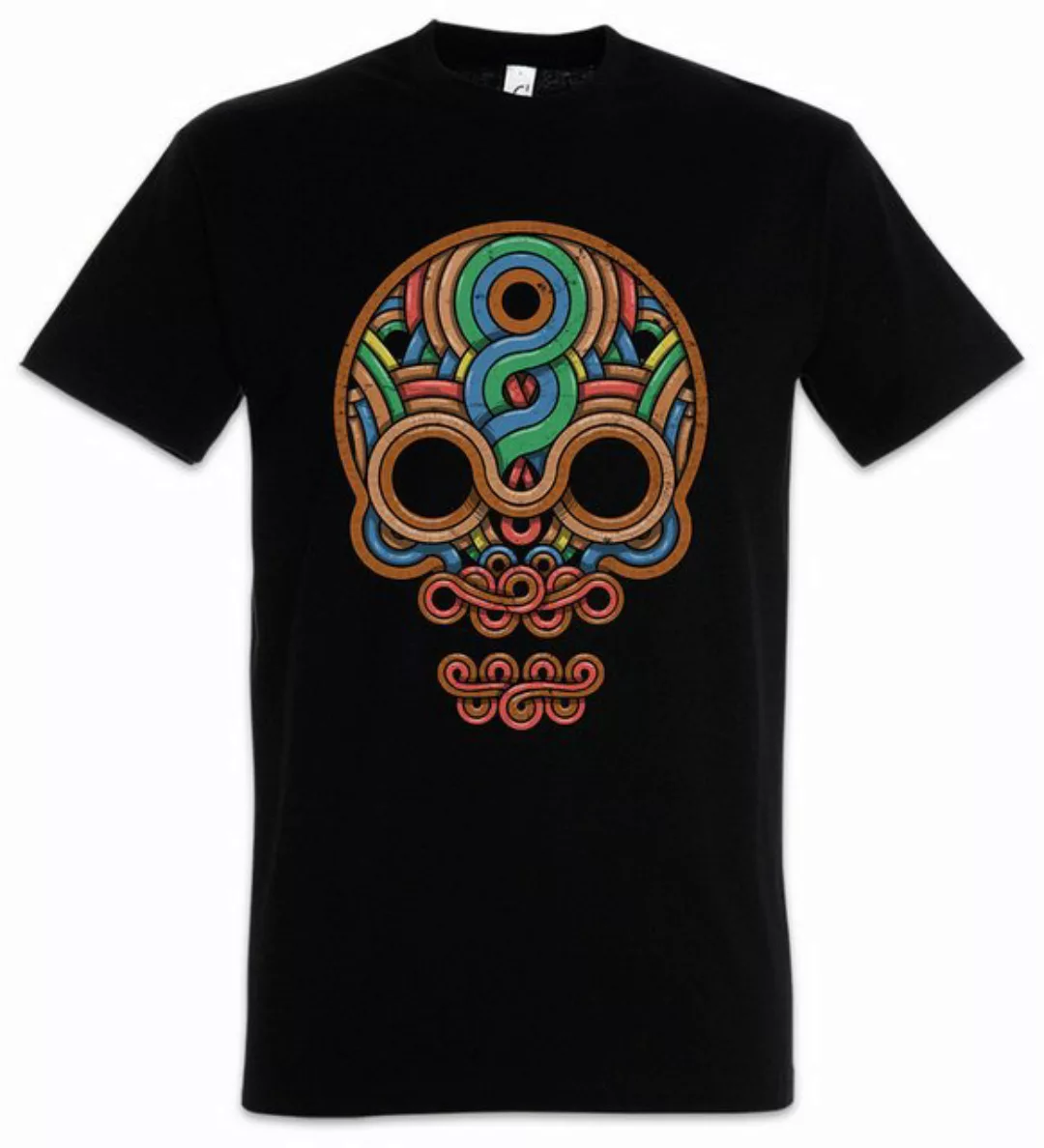 Urban Backwoods Print-Shirt Inca Skull Herren T-Shirt Inka Mayans Maya Azte günstig online kaufen