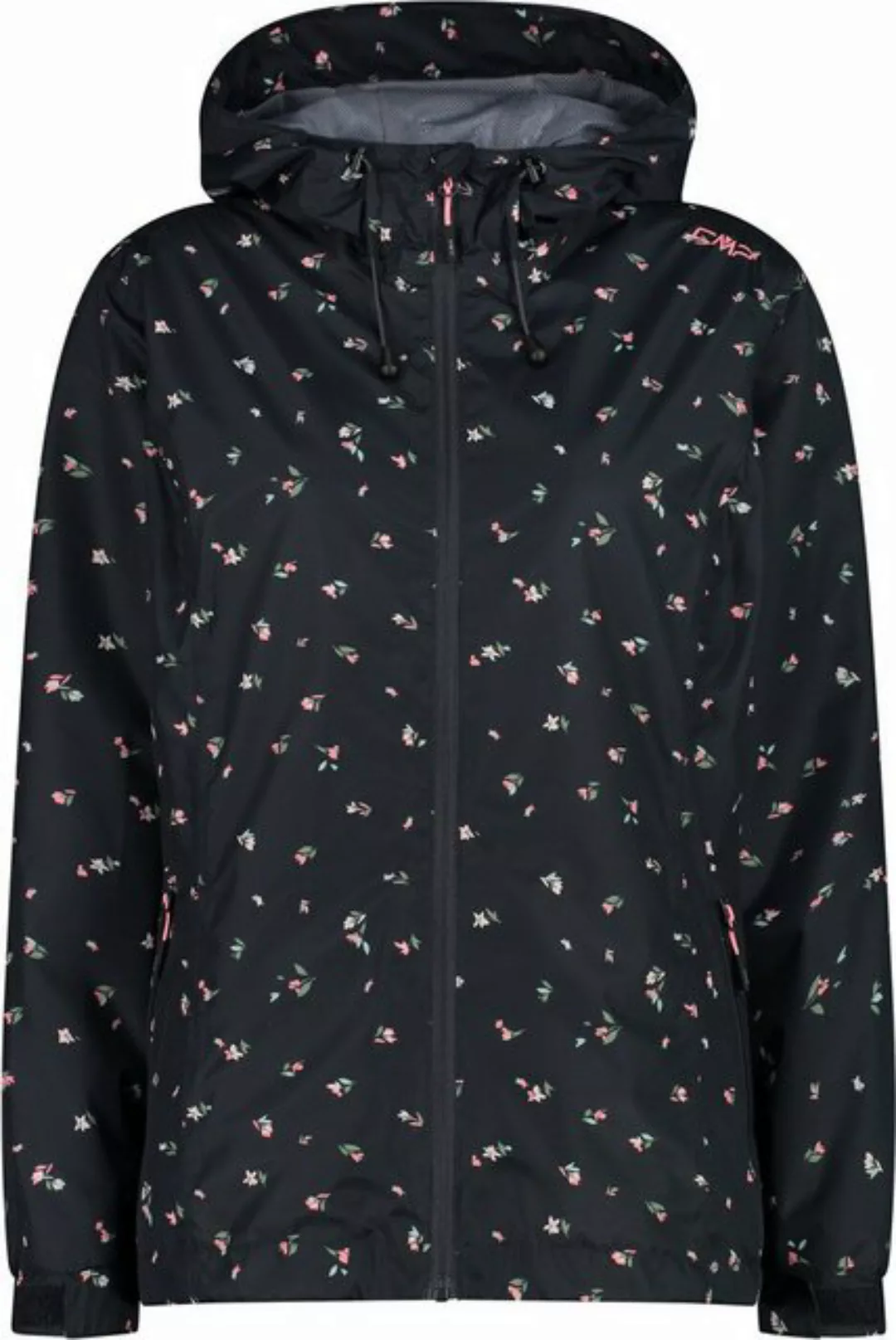 CMP Trekkingjacke Wasserdichte Damenjacke mit Kapuze marine/flowers günstig online kaufen