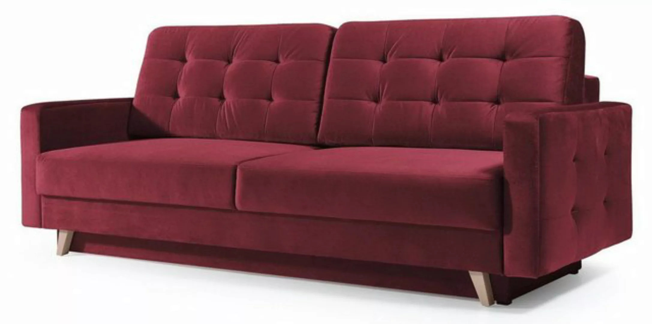 Beautysofa Schlafsofa Schlafsofa TEXAS Steppung Sofa Couch Wohnzimmer Schla günstig online kaufen