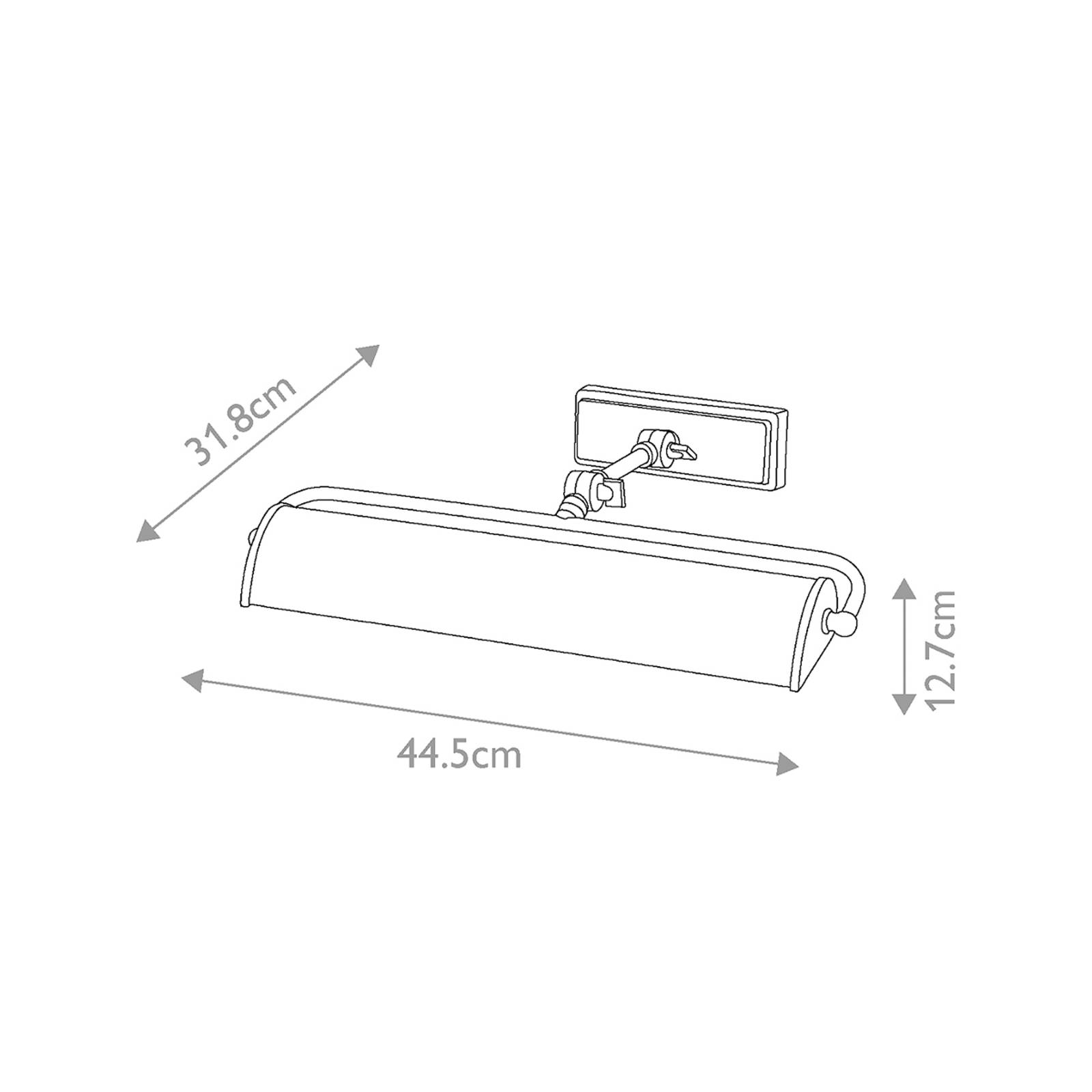 Wandleuchte Winchfield, Breite 45 cm, messing/messing günstig online kaufen