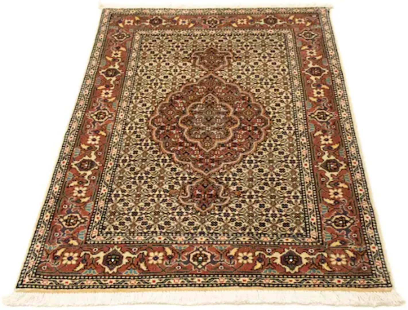 morgenland Teppich »Täbriz 40 Raj Teppich handgeknüpft beige«, rechteckig, günstig online kaufen
