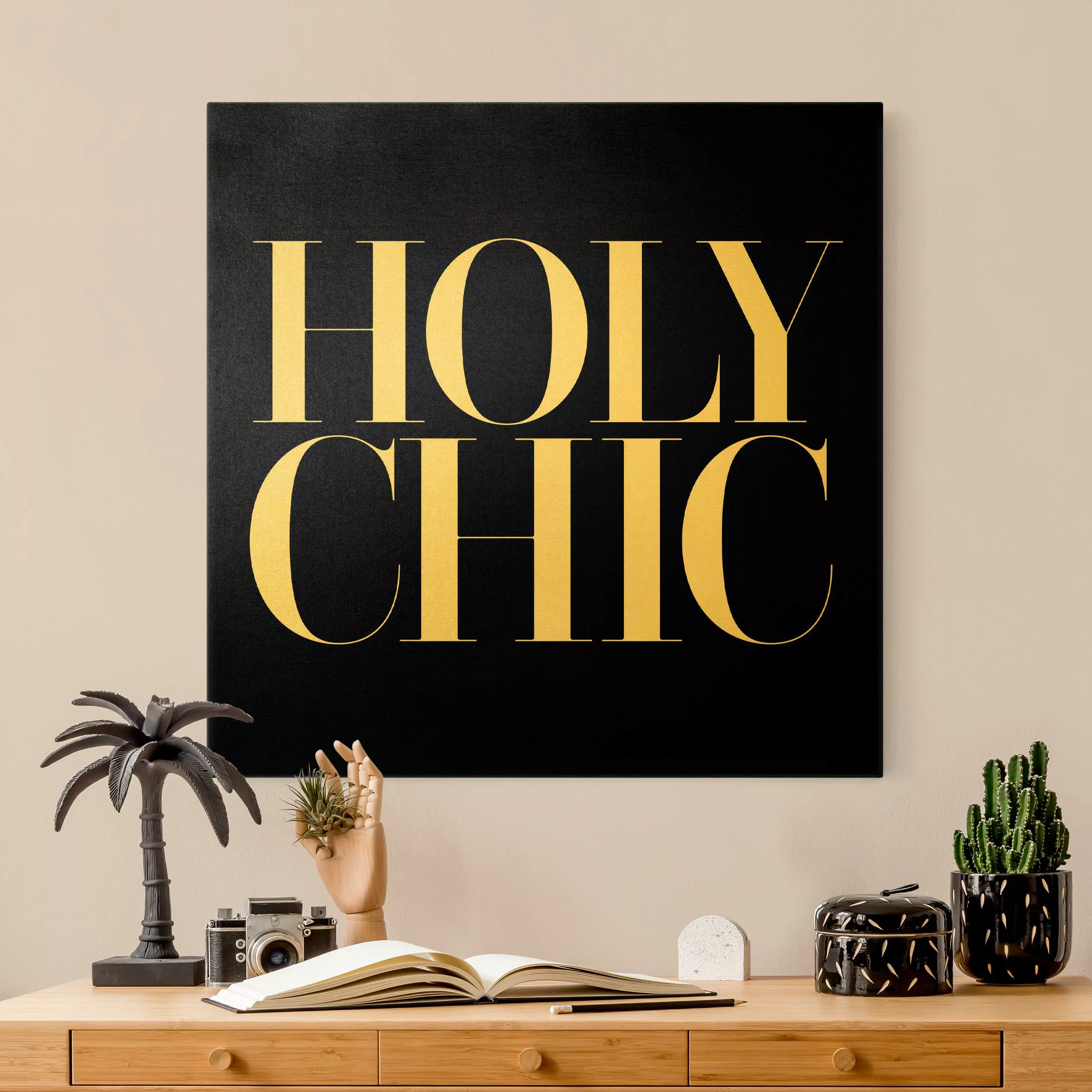Leinwandbild Gold HOLY CHIC Schwarz günstig online kaufen