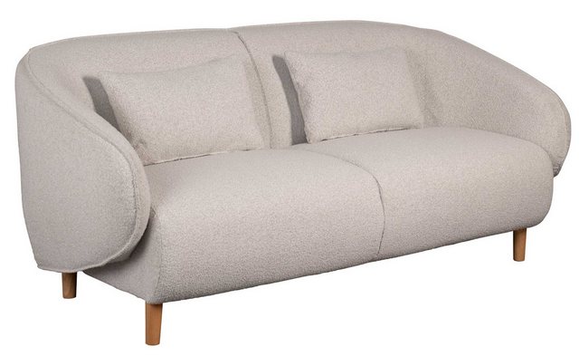 Lounge Sofa Alezio Dreisitzer Beige inkl. Knuffelkissen günstig online kaufen