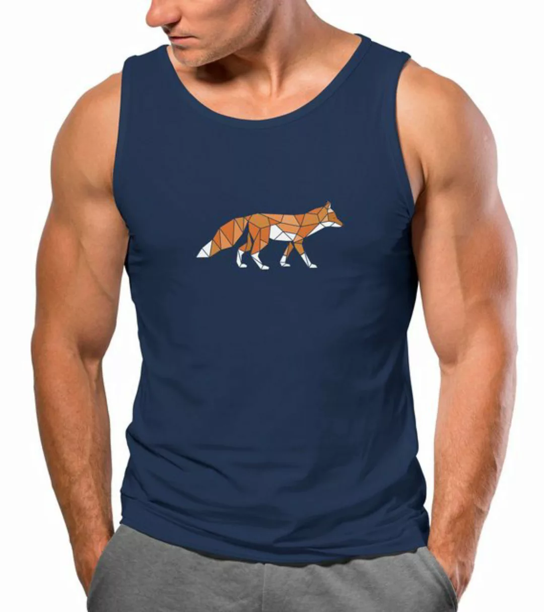 Neverless Tanktop Herren Tank-Top Aufdruck Fuchs Polygon Kunstdruck Geometr günstig online kaufen