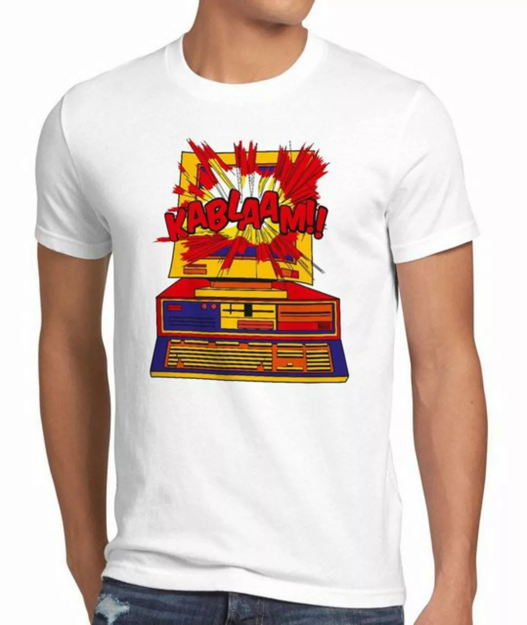 style3 Print-Shirt Herren T-Shirt Computer Kablaam sheldon monitor big bang günstig online kaufen