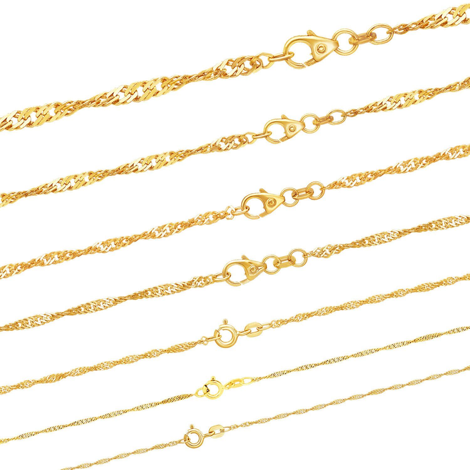 HOPLO Goldkette Goldkette Singapurkette Halskette Breite günstig online kaufen