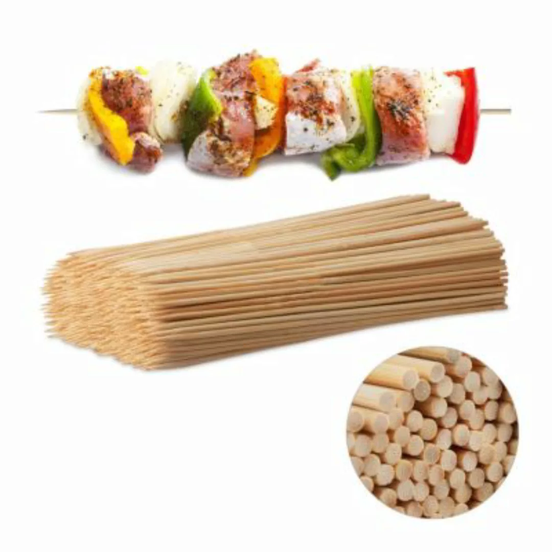 relaxdays Schaschlikspieße aus Bambus 500 Stück natur günstig online kaufen