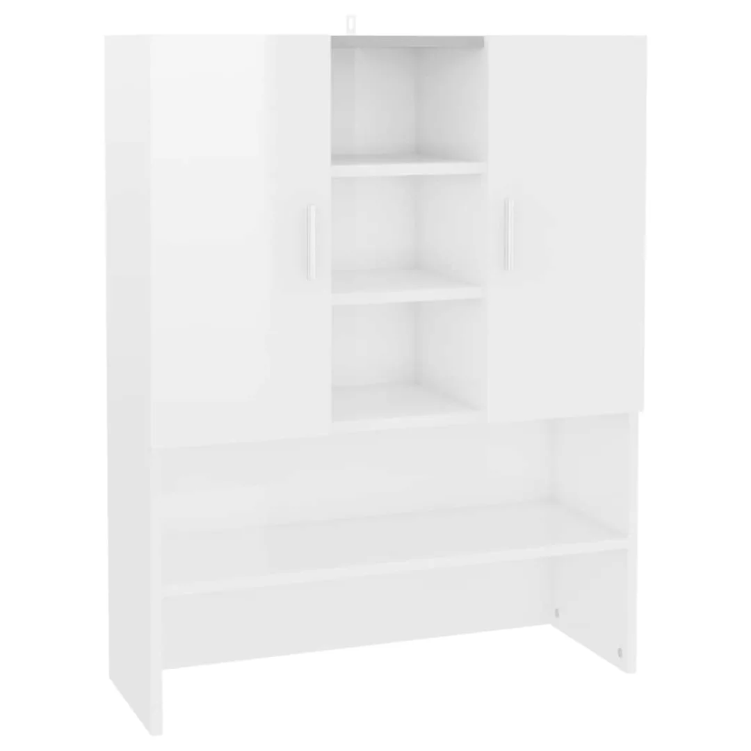 Waschmaschinenschrank Hochglanz-weiß 70,5x25,5x90 Cm günstig online kaufen