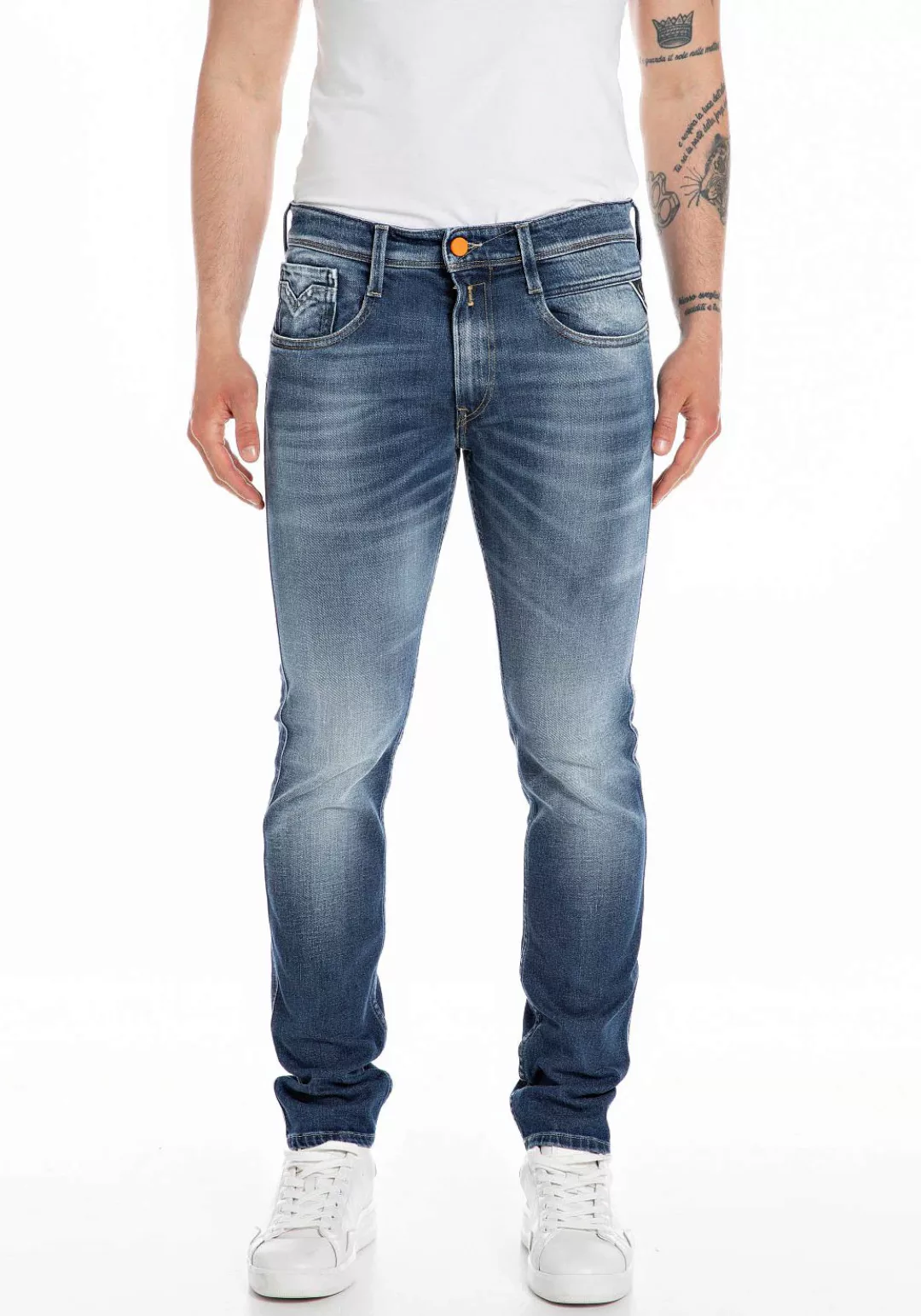 Replay Slim-fit-Jeans ANBASS HYPERFLEX BIO günstig online kaufen