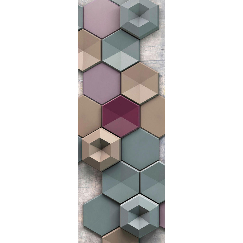 Komar Vliestapete »Digitaldruck Vlies - Hexagon - Größe 100 x 280 cm«, bedr günstig online kaufen