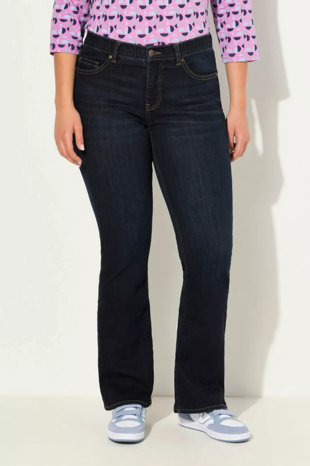 Ulla Popken Regular-fit-Jeans Bootcut-Jeans Marie weites Bein 5-Pocket-Schn günstig online kaufen