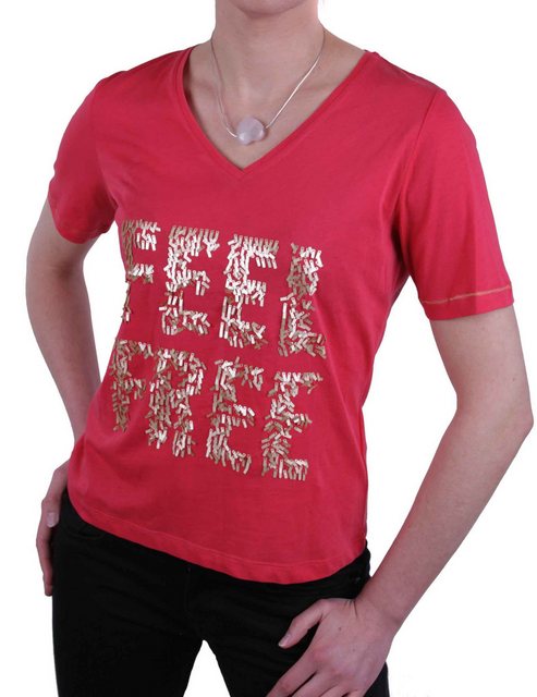 Jette Joop T-Shirt JETTE Joop Damen Shirt T-Shirt Kurzarm Rot günstig online kaufen