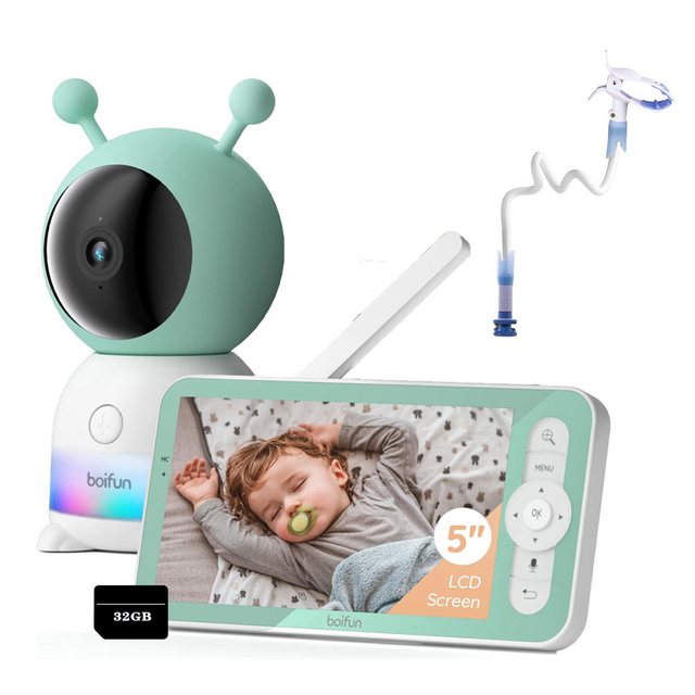 Boifun Babyphone Babyphone mit Kamera 2K/3MP 5 Zoll WLAN Video Babyfon mit günstig online kaufen