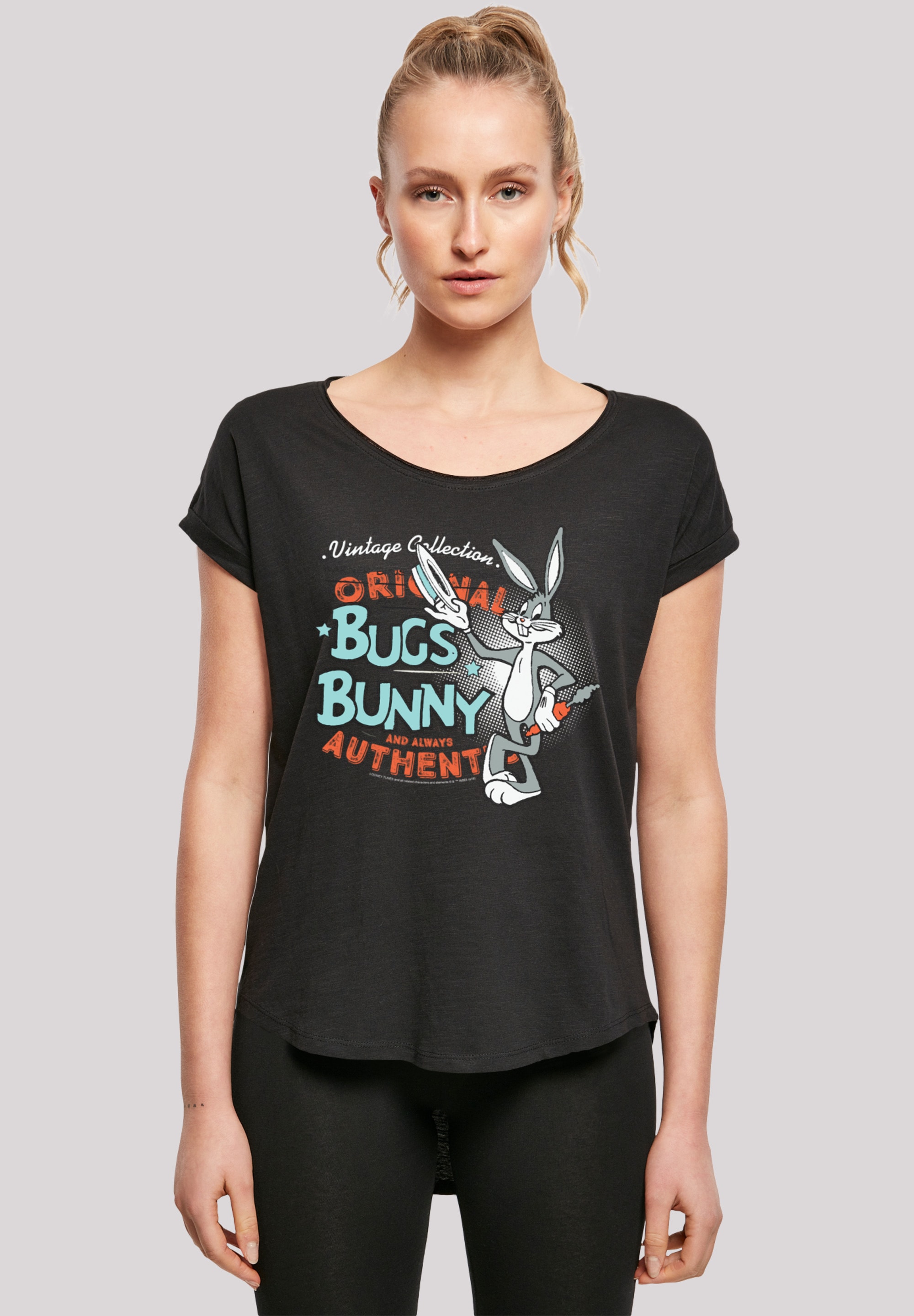 F4NT4STIC T-Shirt "Long Cut T-Shirt Looney Tunes Vintage Bugs Bunny", Damen günstig online kaufen