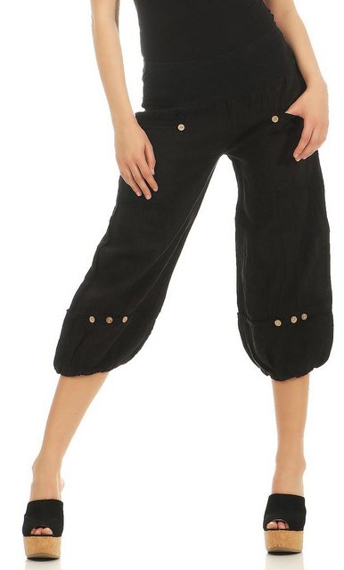 malito more than fashion Caprihose 1575 Damen 3/4 Leinenhose günstig online kaufen