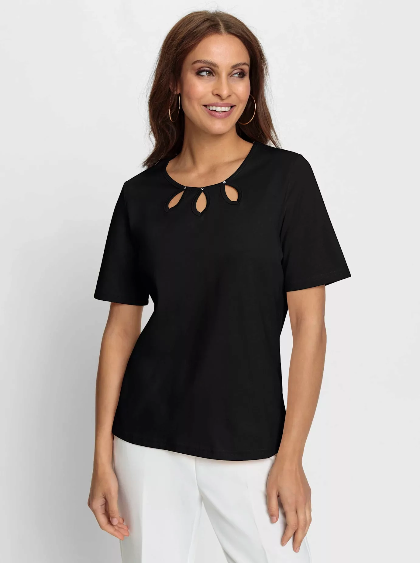 Lady Rundhalsshirt "Rundhals-Shirt", (1 tlg.) günstig online kaufen