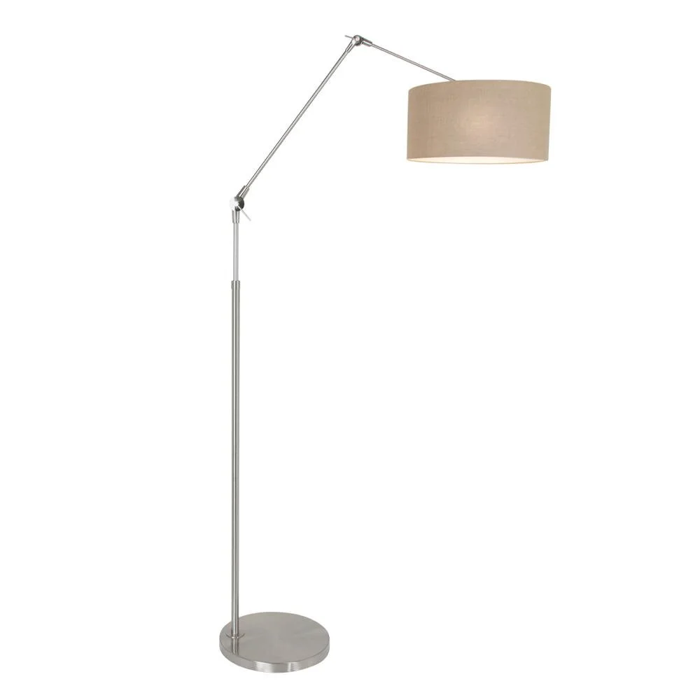 Stehleuchte Prestige Chic in Silber und Beige E27 400mm günstig online kaufen