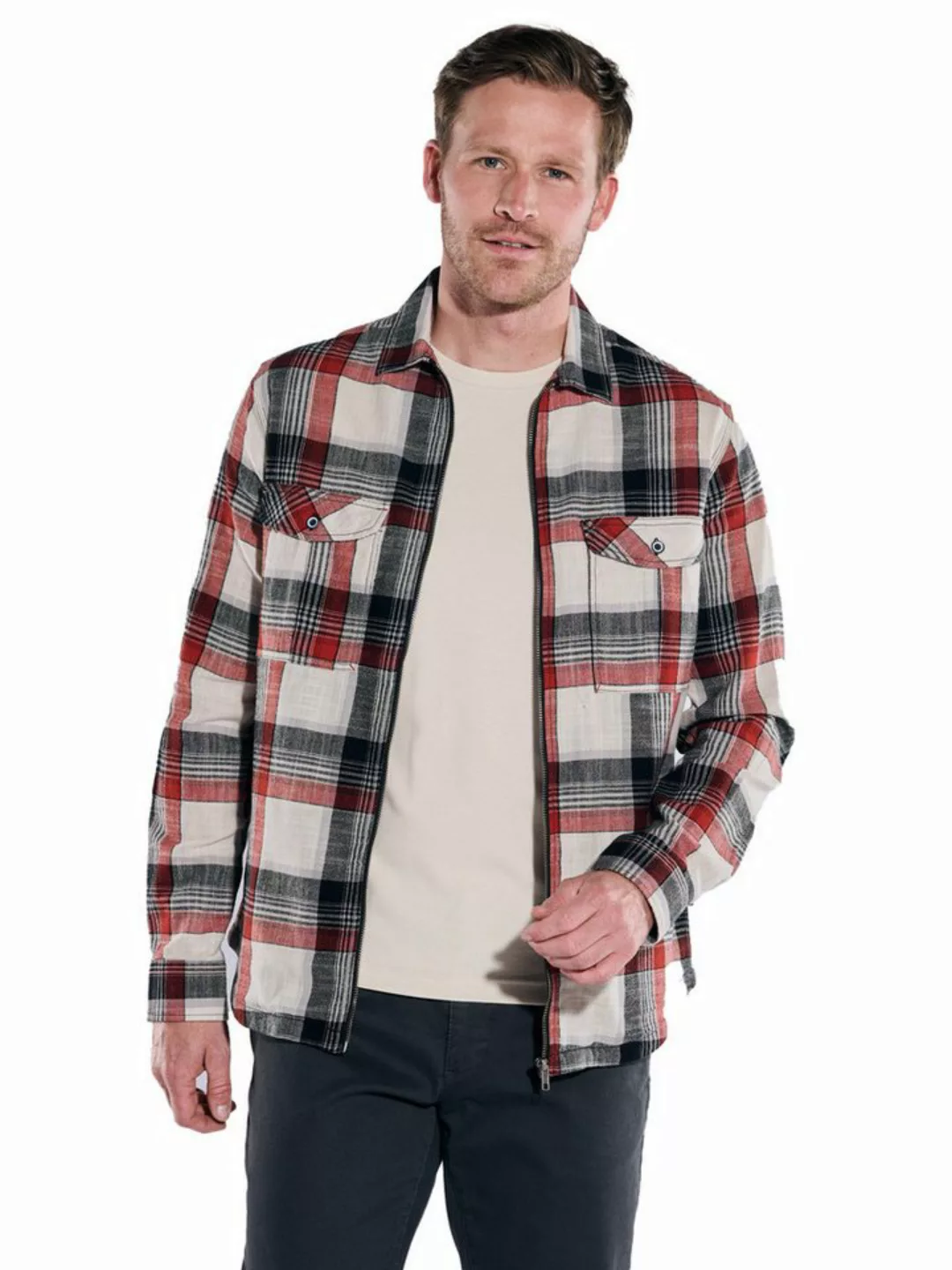 Engbers Langarmhemd Overshirt kariert günstig online kaufen