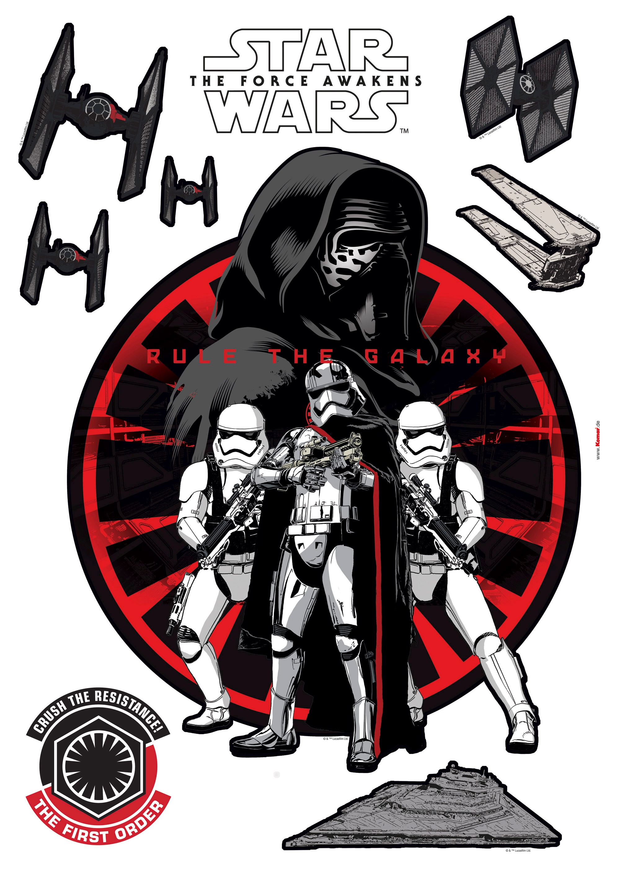 Komar Wandtattoo "Star Wars First Order - Größe 50 x 70 cm", (9 St.), selbs günstig online kaufen