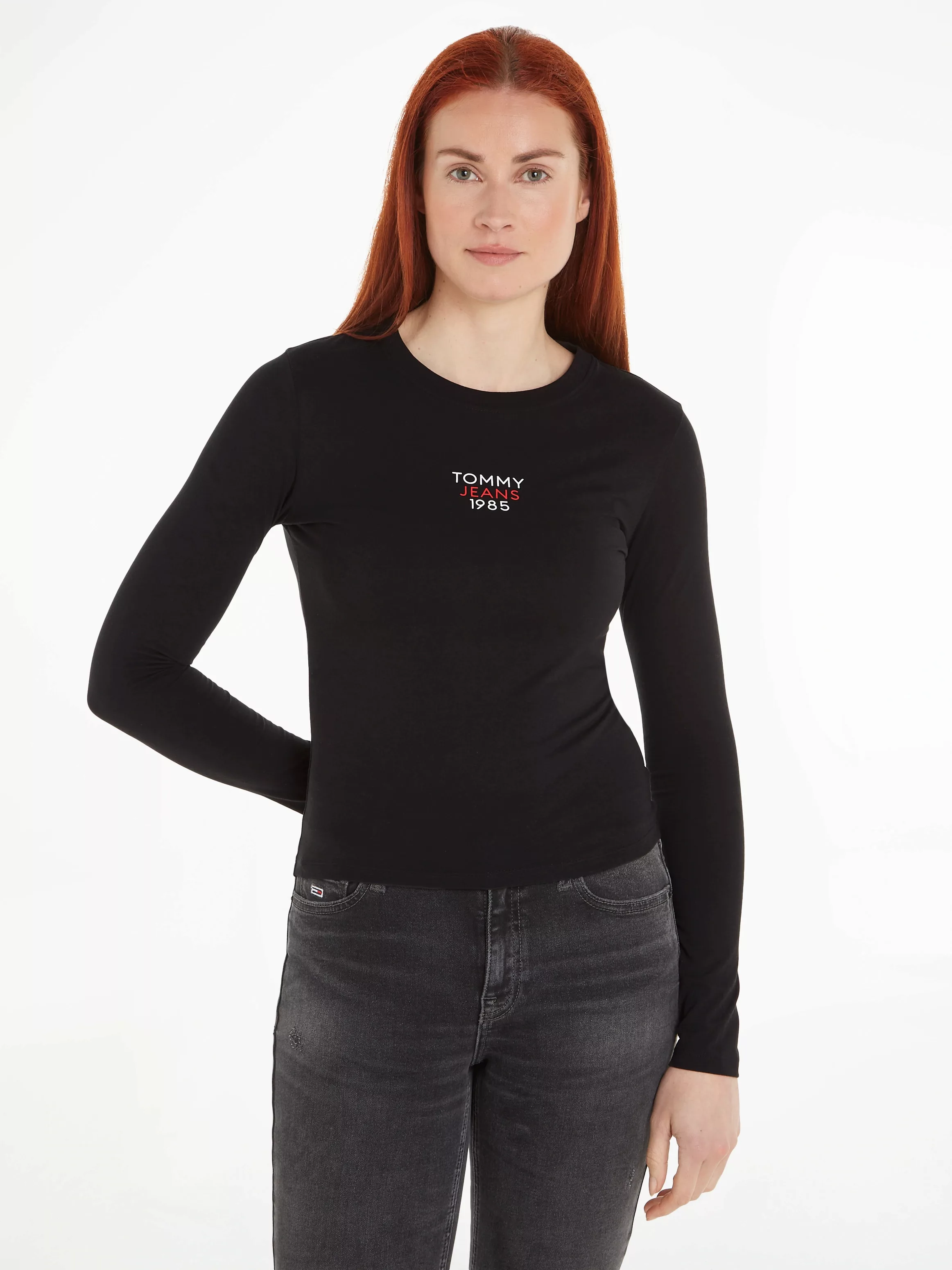 Tommy Jeans Curve T-Shirt TJW SLIM ESSENTIAL LOGO 1 LS EXT mit Tommy Jeans günstig online kaufen