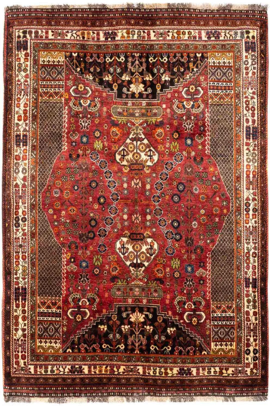 morgenland Wollteppich »Shiraz Medaillon 243 x 174 cm«, rechteckig, Unikat günstig online kaufen