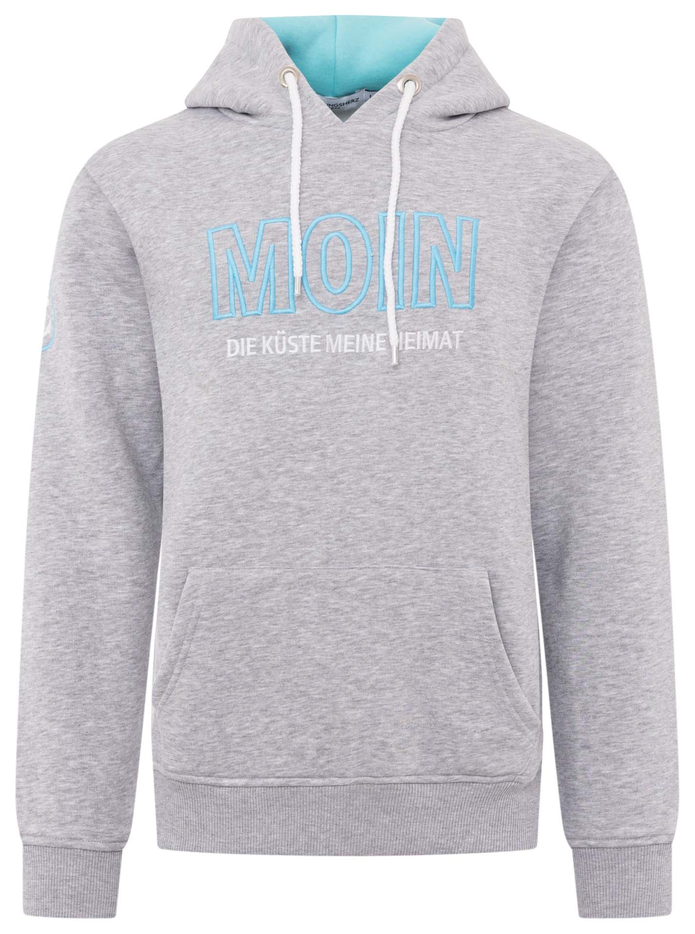 Zwillingsherz Hoodie ""Moin" Herren", mit gesticktem Schriftzug und Ankermo günstig online kaufen