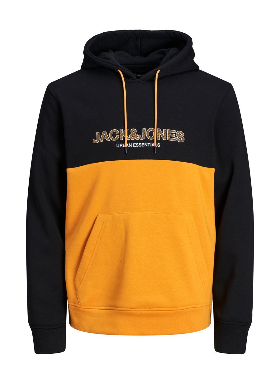 Jack & Jones – Essentials – Kapuzenpullover in Khaki mit Blockfarbendesign- günstig online kaufen