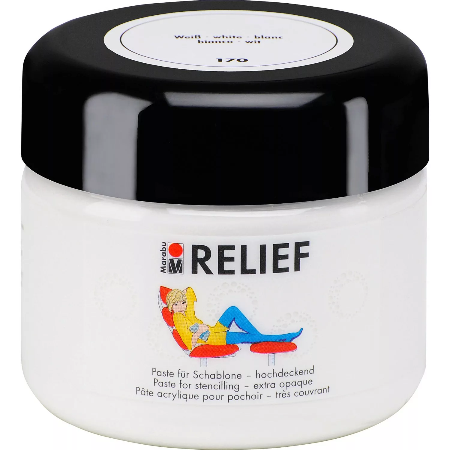 Marabu Relief Paste hochdeckend 225 ml Weiß günstig online kaufen