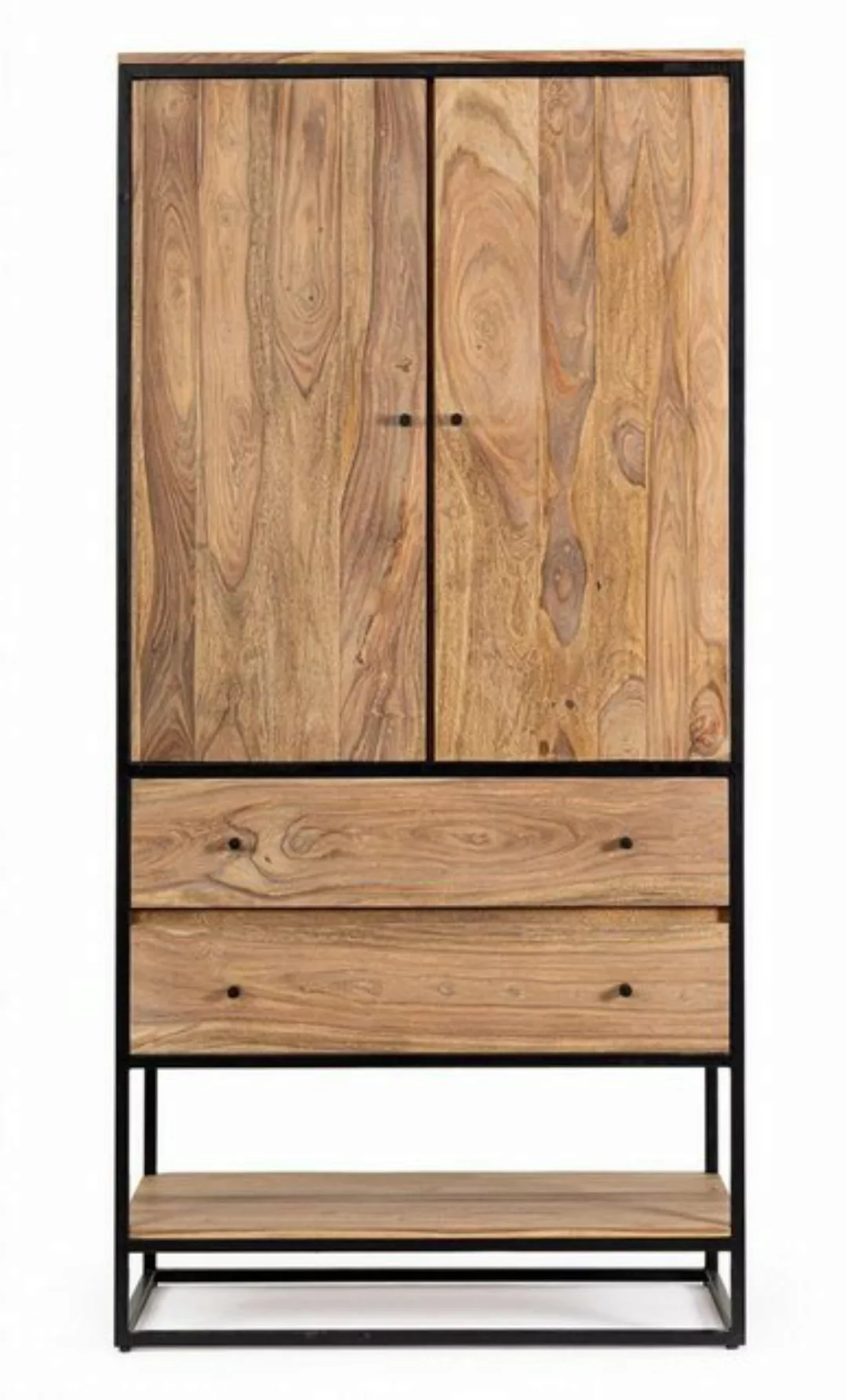 Natur24 Kleiderschrank Schrank Nartan 90 x 45 x 190 cm Holz und Stahl Highb günstig online kaufen